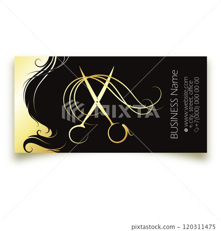 Beautiful business card for beauty salon and hair salon 120311475
