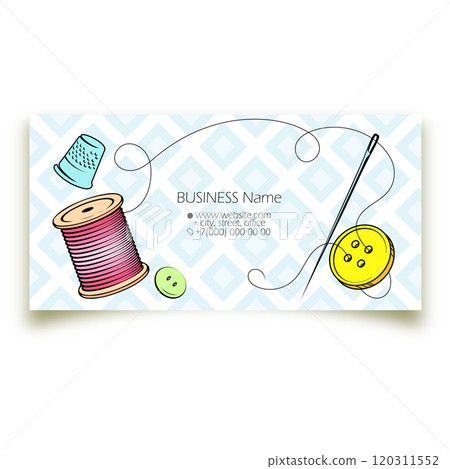 Business card for a sewing and tailor shop 120311552