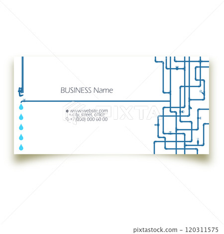 Business card concept for plumber Business card concept for plumber 120311575