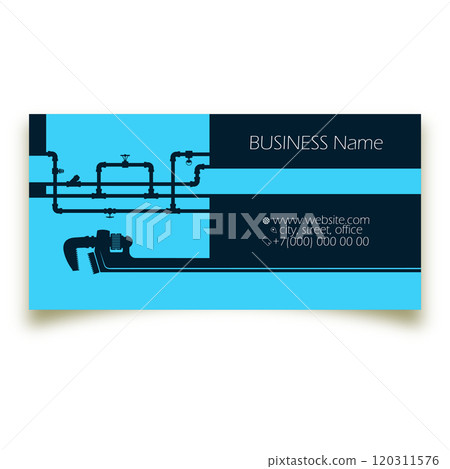 Business card concept for plumbing service repair Business card concept for plumbing service repair 120311576