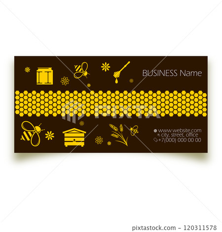 Business card concept of production and sale of honey 120311578