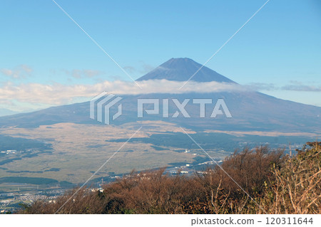 從蘆之湖天際線三國峠眺望富士山 120311644