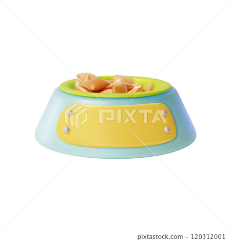 3d Dog or Cat Plate Pet Concept Cartoon Design Style Isolated on a White Background. Vector illustration 3d Dog or Cat Plate Pet Concept Cartoon Design Style Isolated on a White Background. Vector illustration 120312001
