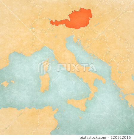 Map of Italian Peninsula - Austria Map of Italian Peninsula - Austria 120312016