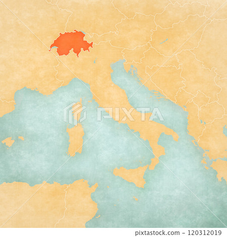 Map of Italian Peninsula - Switzerland Map of Italian Peninsula - Switzerland 120312019