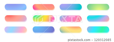 Set of gradient with blur web buttons. Read more colorful buttons. Blank buttons with aura for websites, user interfaces, mobile devices. Vector illustration Set of gradient with blur web buttons. Read more colorful buttons. Blank buttons with aura for websites, user interfaces, mobile devices. Vector illustration 120312085
