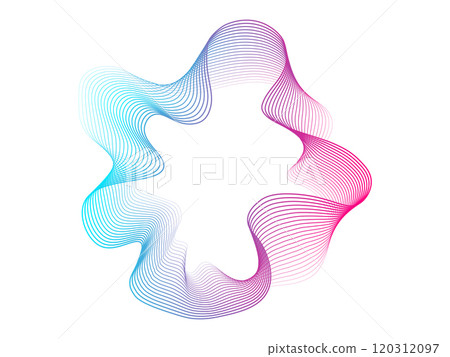 Collection of colorful neon sound waves. Sound curve, radio frequency spectrum lines for equalizer . Colorful spectrum for music poster and banner. Vector illustration. 120312097