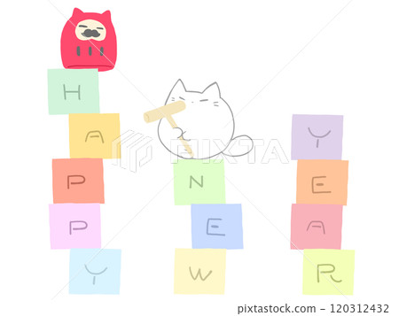 新年快樂貓無主線 新年快樂貓無主線 120312432