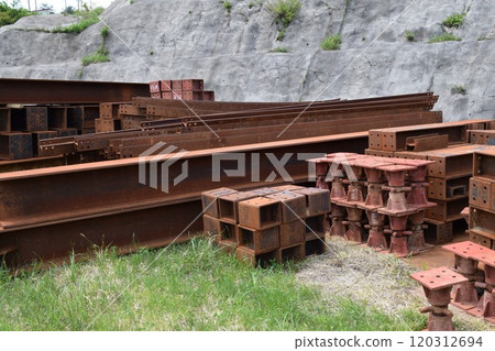 rusty construction steel 120312694