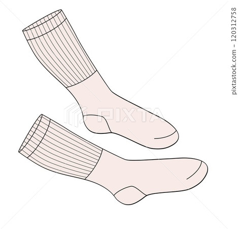 Pair white Tennis socks on white background Pair white Tennis socks on white background 120312758
