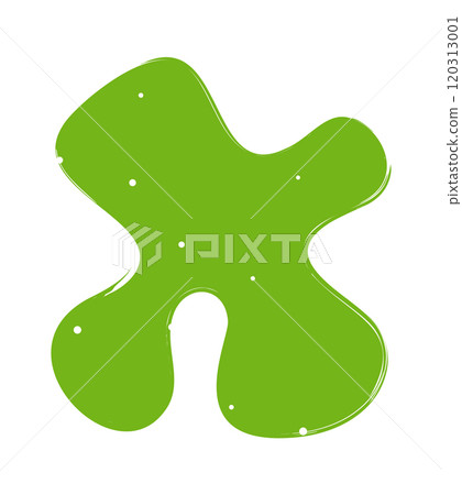 Green wavy deformed liquid spot 120313001