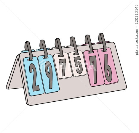 tradition tennis scoreboard with numbers for games and sets scoring and features a fold out design  120313143