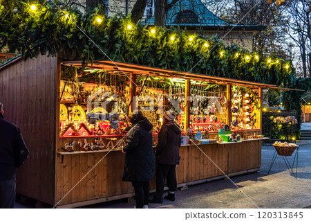 Christmas market at Chinese Tower in Munich, Bavaria, Germany, E Christmas market at Chinese Tower in Munich, Bavaria, Germany, E 120313845