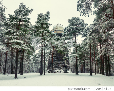 Old observatory tower in the Glen park. Tallinn, Estonia. Old observatory tower in the Glen park. Tallinn, Estonia. 120314198
