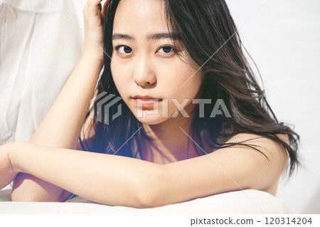 Beauty portrait of a young woman with beautiful features 120314204