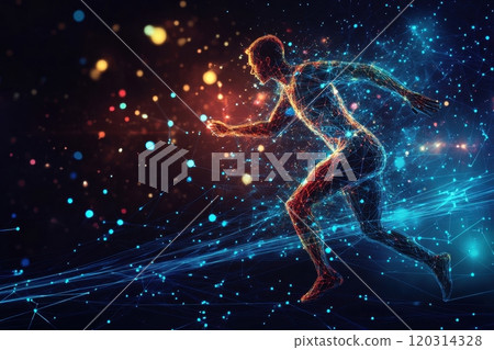 Scientific analysis showing neural pathways impact on athlete performance 120314328