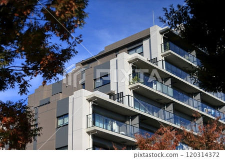 Blue sky and collective housing Blue sky and collective housing 120314372