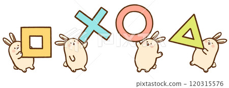 兔子材質套裝,附◯等符號 兔子材質套裝,附◯等符號 120315576