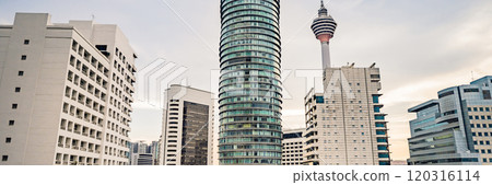 Skyscrapers in Kuala Lumpur, Malaysia City Center skyline BANNER, LONG FORMAT Skyscrapers in Kuala Lumpur, Malaysia City Center skyline BANNER, LONG FORMAT 120316114