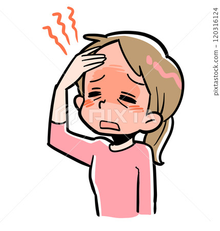 Female with fever Female with fever 120316124