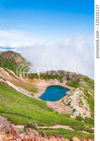 Climbing Mt. Ontake in Autumn: Lake Sannoike Climbing Mt. Ontake in Autumn: Lake Sannoike 120316137