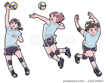 一個穿著釘鞋的女孩的插圖集 120316887
