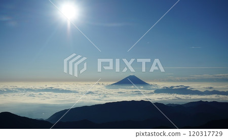 Mt. Fuji seen from the summit of Mt. Kitadake 2 Mt. Fuji seen from the summit of Mt. Kitadake 2 120317729