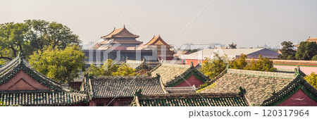 Ancient royal palaces of the Forbidden City in Beijing,China BANNER, LONG FORMAT Ancient royal palaces of the Forbidden City in Beijing,China BANNER, LONG FORMAT 120317964