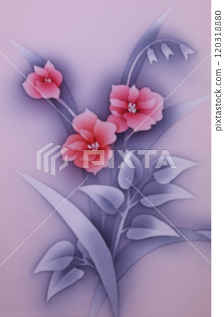 Beautiful floral patterned kimono fabric 120318880