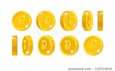 Gold dollar views cartoon style isolated Gold dollar views cartoon style isolated 120319050