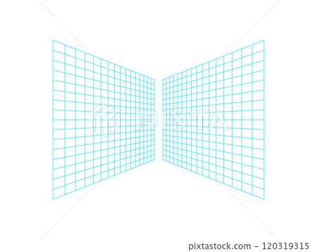 Cyberpunk 3d wireframe portal, cyberpunk abstract mesh pattern figure symbol, y2k trendy net form illustration, futuristic geometric grid element icon. Cyberpunk 3d wireframe portal, cyberpunk abstract mesh pattern figure symbol, y2k trendy net form illustration, futuristic geometric grid element icon. 120319315
