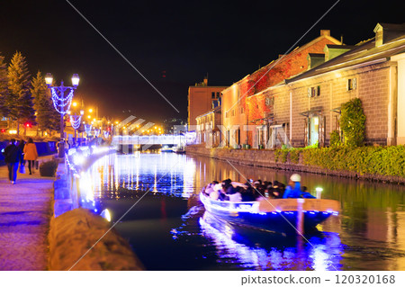 小樽運河的光輝～11月的夜晚的彩燈～ 120320168