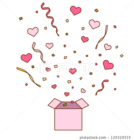 Confetti popping out of the box Confetti popping out of the box 120320555