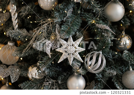 Gifts under the Christmas tree in the living room Gifts under the Christmas tree in the living room 120321331