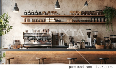 Stylish kitchen in a cafe 120322470