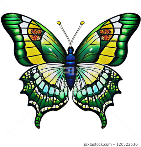 Butterfly old style vintage illustration for design 120322530