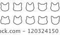 Cat face silhouette 120324150