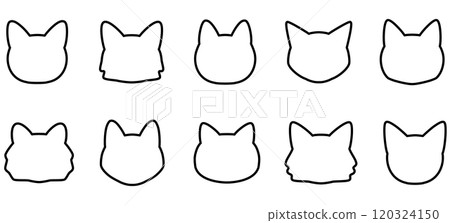 Cat face silhouette 120324150