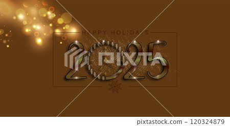 An artistic depiction of New Year 2025 120324879