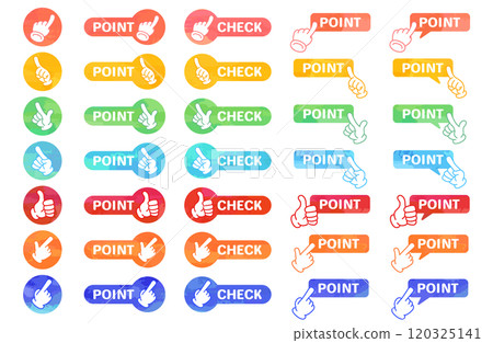 Arrow and pointing vector illustration icon set (colorful watercolor) 120325141