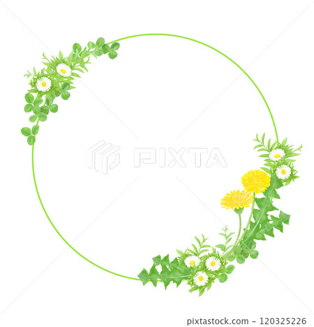 Hand-drawn wildflowers frame 120325226