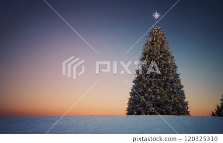 decorated christmas tree holiday background 120325310
