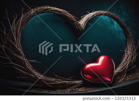 valentine's day in black and red 120325313