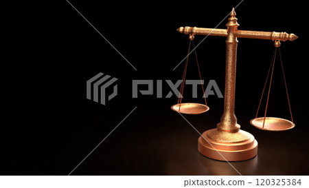The copper libra for law or justice concept 3d rendering. 120325384