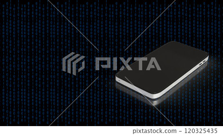 The smart phone on digital  background for technology concept 3d rendering. 120325435