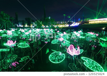 [沖繩縣] 東南植物園（沖繩美麗石公園）的熱帶燈飾 120325824