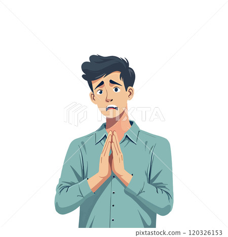 Man in Thoughtful Pose 120326153