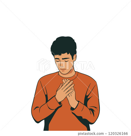 Worried Man Praying 120326166