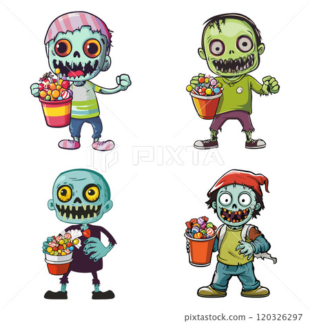 Zombies with Halloween Candy Zombies with Halloween Candy 120326297