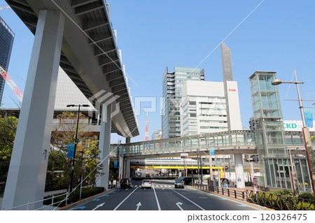 濱松町車站周圍的東京城市景觀 濱松町車站周圍的東京城市景觀 120326475